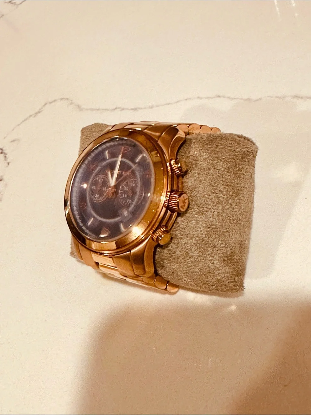 Michael Kors Watch Hunger Stop Limited Edition MK-9558 Rose Gold Blue World Dial